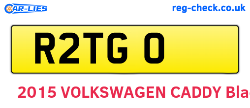 R2TGO are the vehicle registration plates.