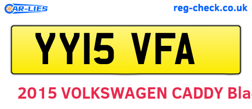 YY15VFA are the vehicle registration plates.