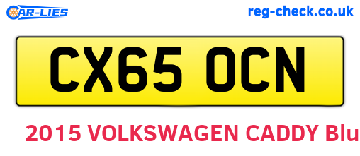 CX65OCN are the vehicle registration plates.
