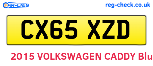 CX65XZD are the vehicle registration plates.
