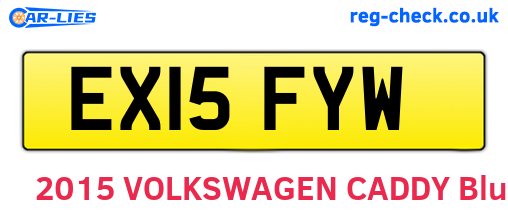 EX15FYW are the vehicle registration plates.
