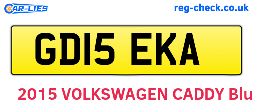 GD15EKA are the vehicle registration plates.