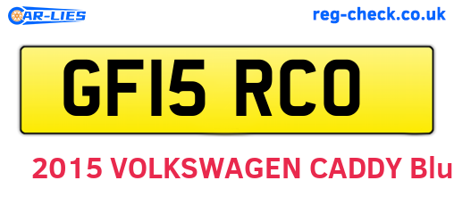 GF15RCO are the vehicle registration plates.