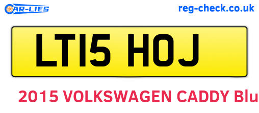 LT15HOJ are the vehicle registration plates.