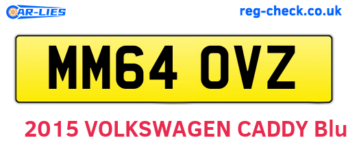 MM64OVZ are the vehicle registration plates.