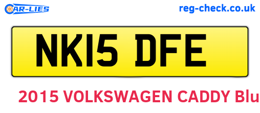 NK15DFE are the vehicle registration plates.