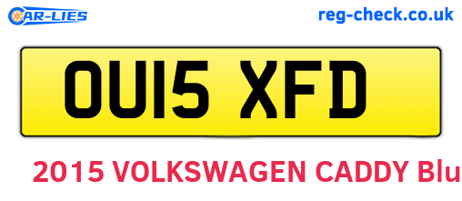 OU15XFD are the vehicle registration plates.