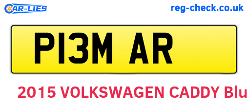 P13MAR are the vehicle registration plates.