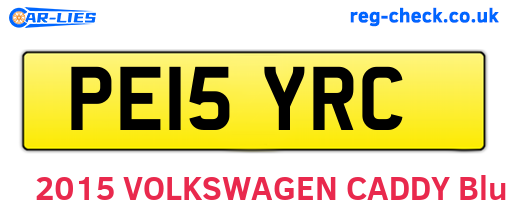 PE15YRC are the vehicle registration plates.