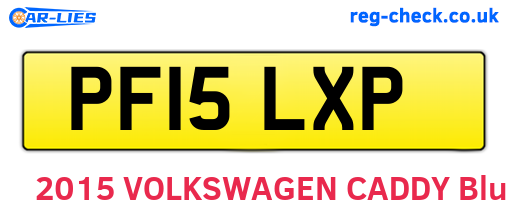 PF15LXP are the vehicle registration plates.