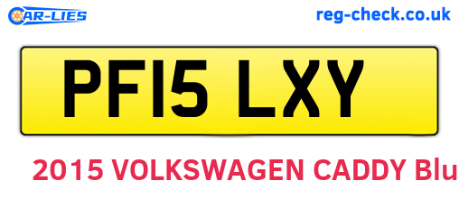 PF15LXY are the vehicle registration plates.