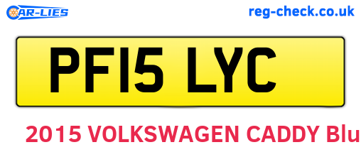 PF15LYC are the vehicle registration plates.