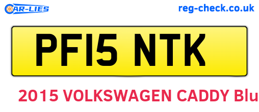 PF15NTK are the vehicle registration plates.