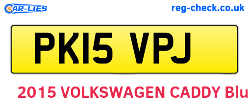 PK15VPJ are the vehicle registration plates.