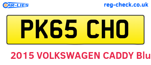 PK65CHO are the vehicle registration plates.