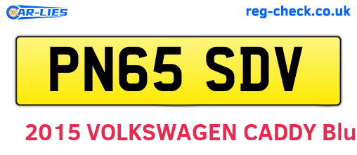 PN65SDV are the vehicle registration plates.