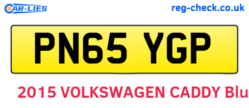 PN65YGP are the vehicle registration plates.
