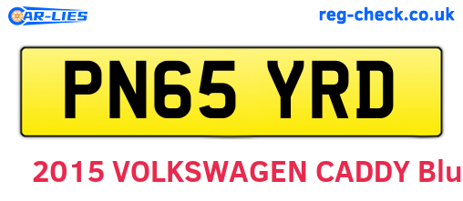 PN65YRD are the vehicle registration plates.