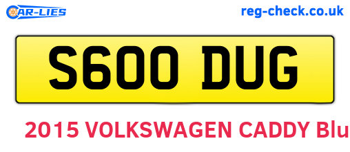 S600DUG are the vehicle registration plates.