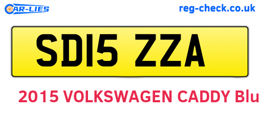 SD15ZZA are the vehicle registration plates.