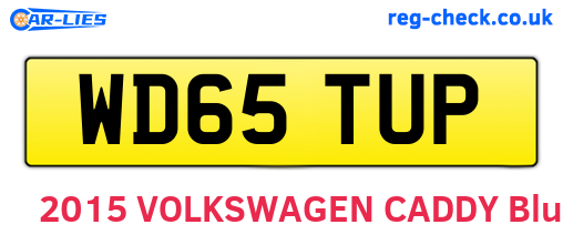 WD65TUP are the vehicle registration plates.