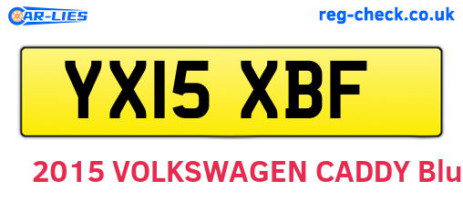 YX15XBF are the vehicle registration plates.