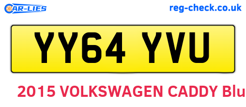 YY64YVU are the vehicle registration plates.