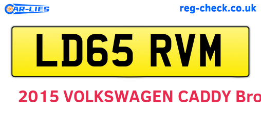 LD65RVM are the vehicle registration plates.