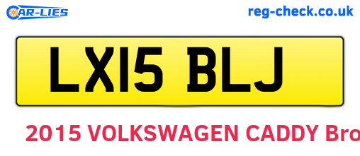 LX15BLJ are the vehicle registration plates.