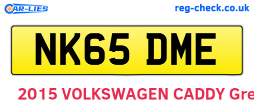 NK65DME are the vehicle registration plates.