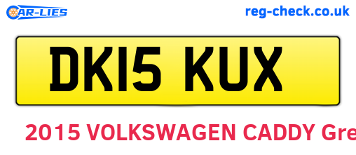 DK15KUX are the vehicle registration plates.