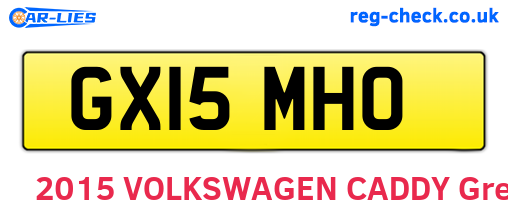 GX15MHO are the vehicle registration plates.