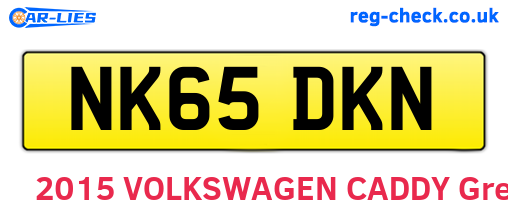 NK65DKN are the vehicle registration plates.