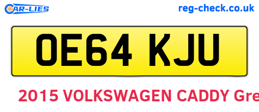 OE64KJU are the vehicle registration plates.