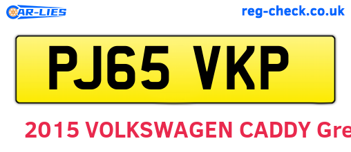 PJ65VKP are the vehicle registration plates.