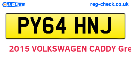 PY64HNJ are the vehicle registration plates.