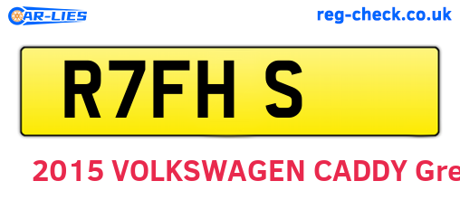 R7FHS are the vehicle registration plates.