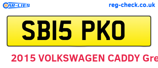 SB15PKO are the vehicle registration plates.