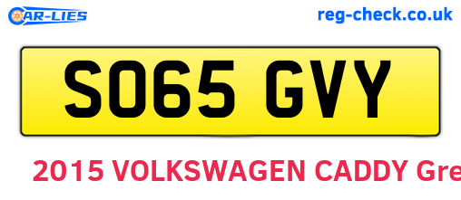 SO65GVY are the vehicle registration plates.