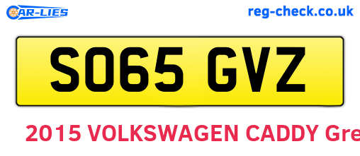 SO65GVZ are the vehicle registration plates.