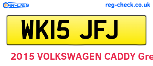 WK15JFJ are the vehicle registration plates.