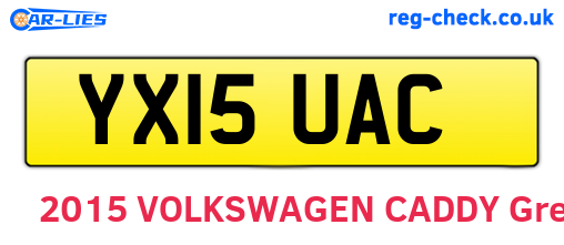 YX15UAC are the vehicle registration plates.