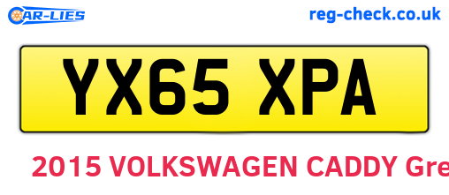 YX65XPA are the vehicle registration plates.