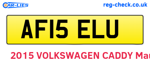 AF15ELU are the vehicle registration plates.