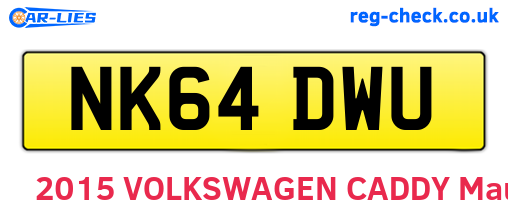 NK64DWU are the vehicle registration plates.