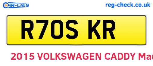 R70SKR are the vehicle registration plates.