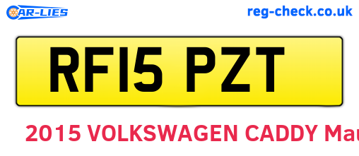 RF15PZT are the vehicle registration plates.