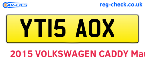 YT15AOX are the vehicle registration plates.