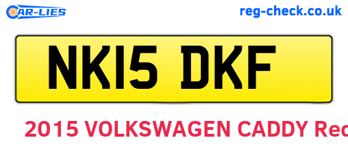 NK15DKF are the vehicle registration plates.
