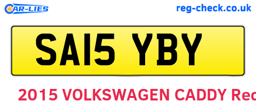 SA15YBY are the vehicle registration plates.